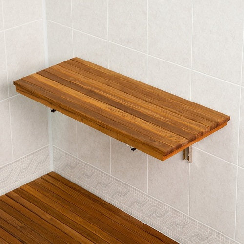 What Is The Construction Process Of The 24 Teak Folding Shower Bench   24 Teak Wall Mount Fold Down Shower Bench Seat 